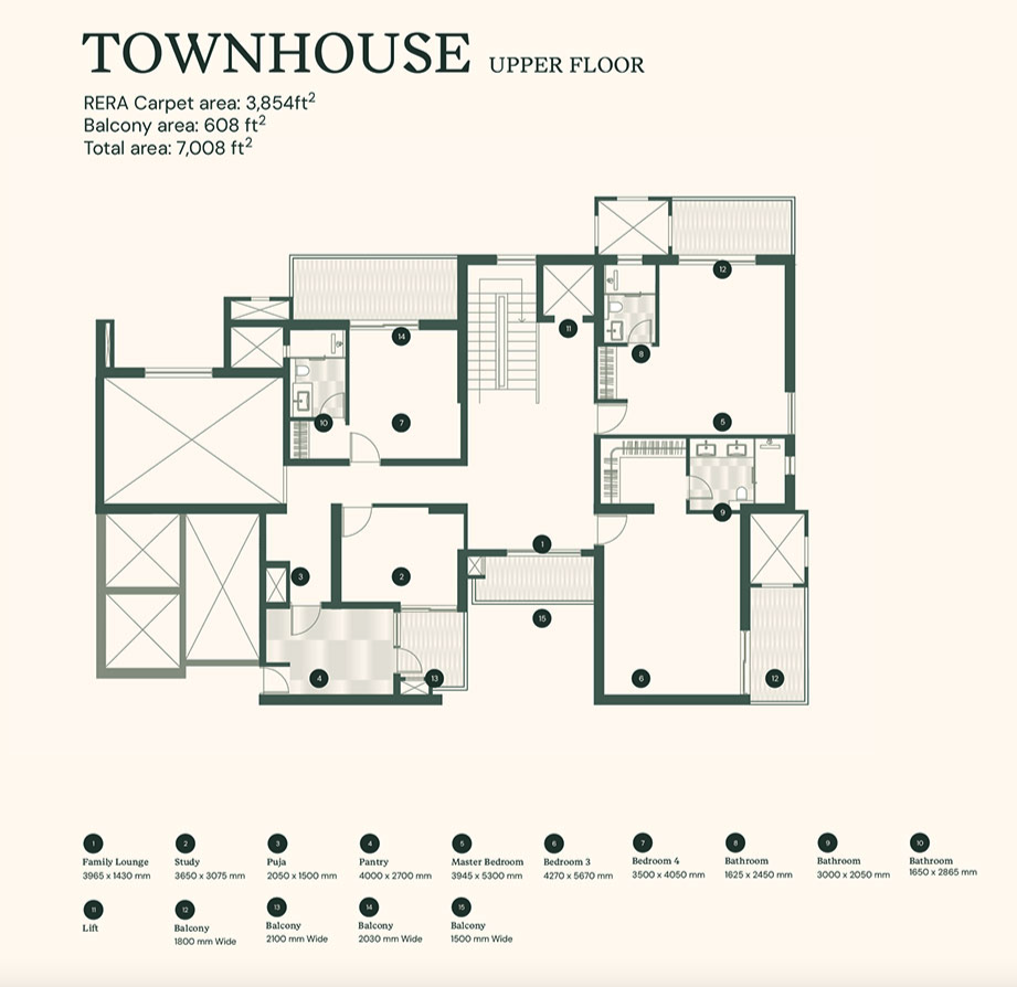 7008 Sq.ft. Townhouse Upper Floor